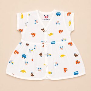 Muslin Button Frocks 3-6m - 03