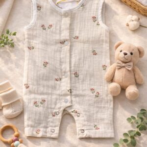 Muslin Romper 3-6m- Blossom
