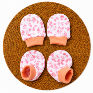 Mittens booties - Pink Blossom