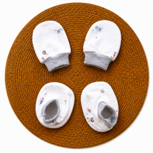 Mittens booties - Grey Animals