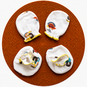 Mittens booties - Yellow dino