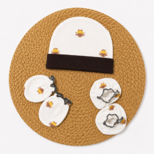 Cap Mittens Booties - Cute Bear
