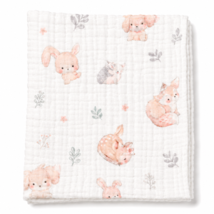 6 Layer Muslin Bath towel 50*100cm - Cute Bunny
