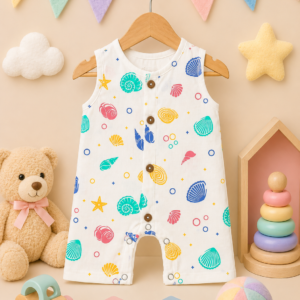 Muslin Romper 0-3m- Pearl