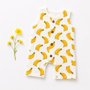 Muslin Romper 3-6m- Banana