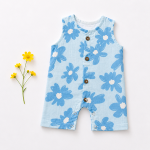 Muslin Romper 3-6m- Flowers