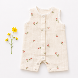 Muslin Romper 3-6m- Blossom