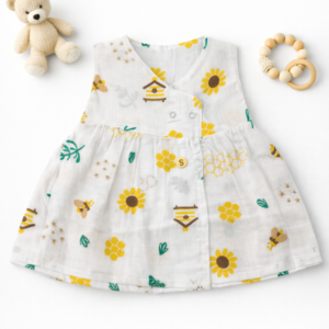 Muslin Crossover Frock 6-12m -03