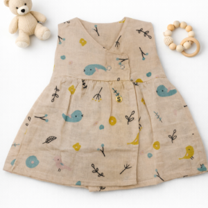 Muslin Crossover Frock 3-6m -02