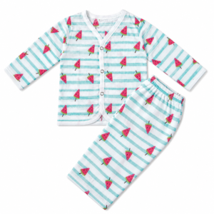 Muslin Night Suit 3-6m - Watermelon