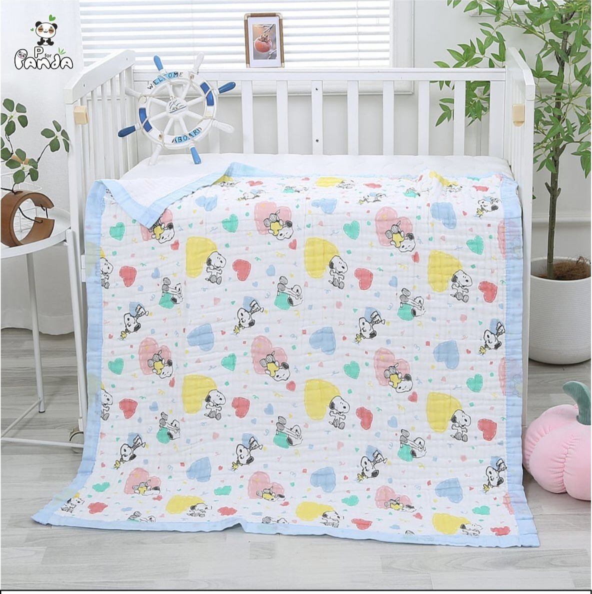 6 Layer Muslin Blanket- Puppy