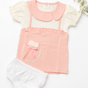 Korean Model Frock 12-18m - Blush pink