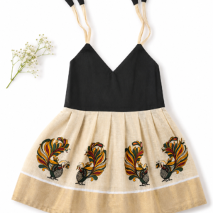 Ethnic Knot Frock 6-12m - Black