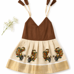 Ethnic Knot Frock 6-12m - Brown