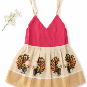 Ethnic Knot Frock 6-12m - Pink