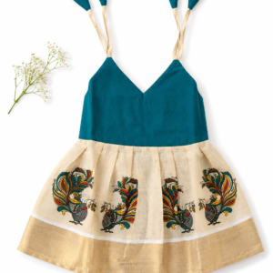 Ethnic Knot Frock 6-12m - Teal