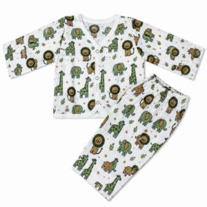 Muslin Night Suit 3-6m - Animals 2