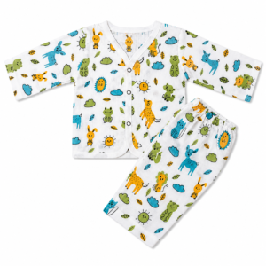 Muslin Night Suit 3-6m - Animals 1