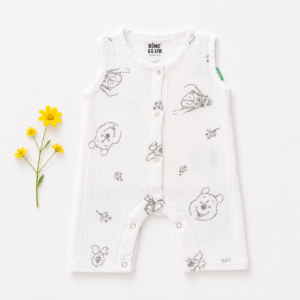 Muslin Romper 6-12m- Pooh Friends