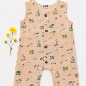 Muslin Romper 6-12m- Beach Adventure