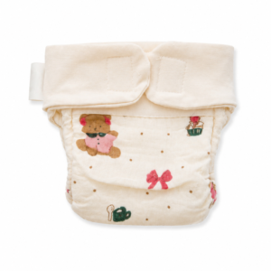 Muslin No lekage Velcro Diaper - S (0-6)m - Teddy & Bow