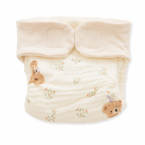 Muslin No lekage Velcro Diaper - S (0-6)m - Teddy & Flowers
