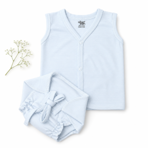 Cotton Jabla+ Padded Nappy (0-3) - Blue Stripes