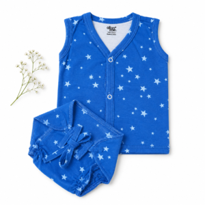 Cotton Jabla+ Padded Nappy (0-3) - Dark Blue with White Stars