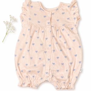 Frock Romper S (0-3m) - Orange Bow