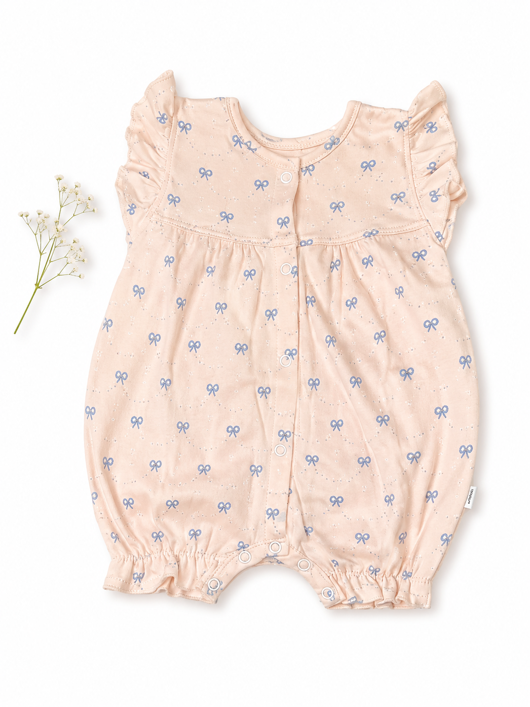 Frock Romper S (0-3m) - Orange Bow