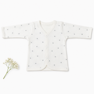Premium Cotton Full Sleeve jabla 0-3m - White Stars