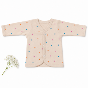 Premium Cotton Full Sleeve jabla 3-6m - Colourful Stars