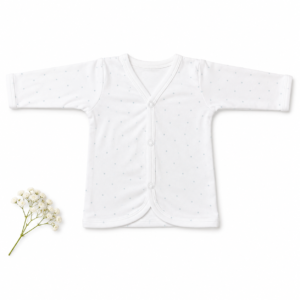 Premium Cotton Full Sleeve jabla 3-6m - White stars