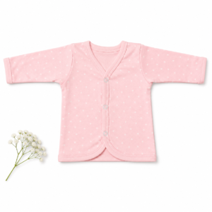 Premium Cotton Full Sleeve jabla 3-6m - Pink Heart