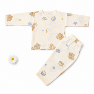 Muslin Sleep Suit 0-3m - Teddy Dreams