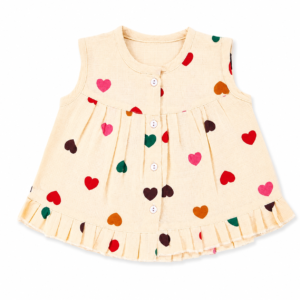 Muslin Frill Frocks XS, 0-3m -01