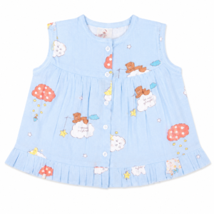 Muslin Frill Frocks XS, 0-3m -02