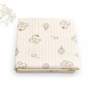 2 Layer Ivory Muslin Blanket 85*85cm -04