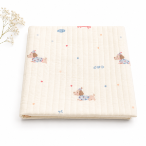 2 Layer Ivory Muslin Blanket 85*85cm -03