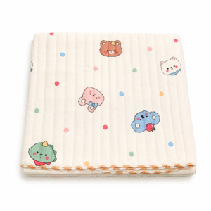 2 Layer Ivory Muslin Blanket 85*85cm -06