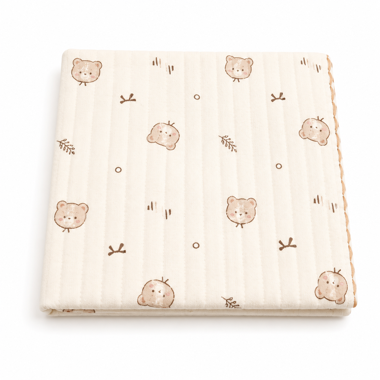 2 Layer Ivory Muslin Blanket 85*85cm -09