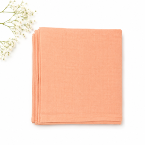 Crinkle Muslin Swaddle 100*100cm - Peach