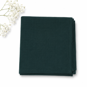 Crinkle Muslin Swaddle 100*100cm - Deep Green