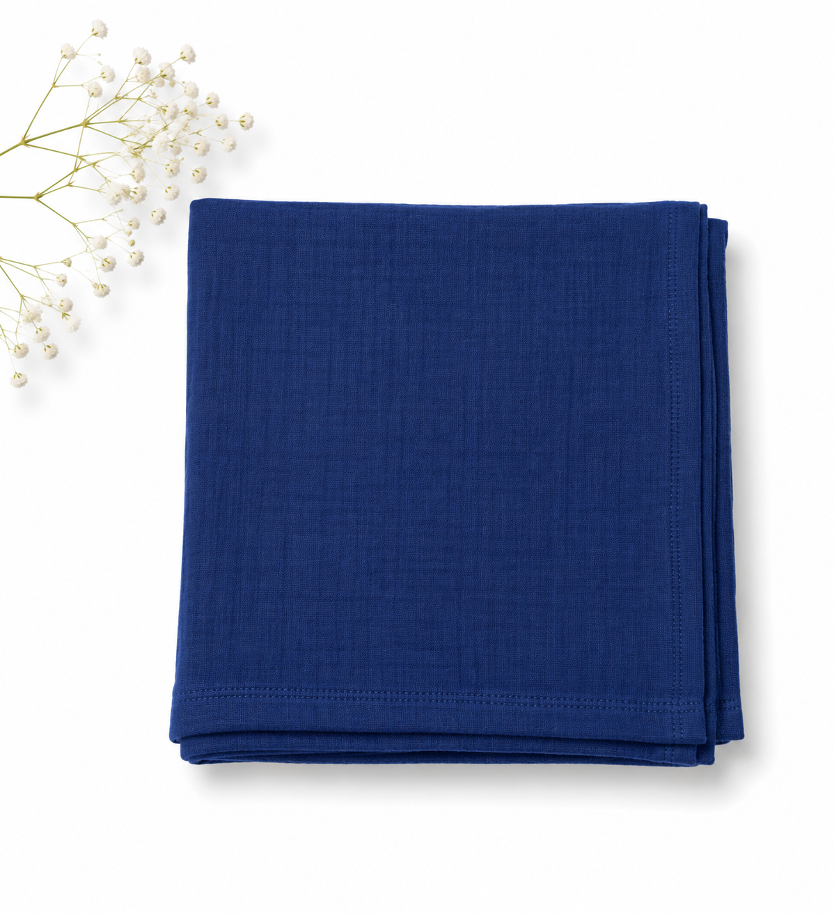 Crinkle Muslin Swaddle 100*100cm - Deep Blue