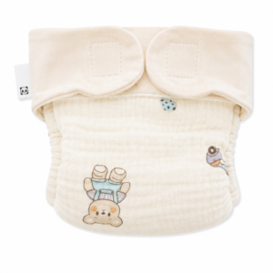 Muslin No lekage Velcro Diaper - S (0-3)m -03