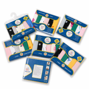 Cotton Wash clothes (Pack of 6) - 22*22cm - Assorted
