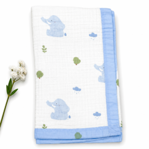 6 Layer Muslin Blanket- Elephant