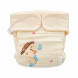 Muslin No lekage Velcro Diaper M (6-12)m- Horse Rideon
