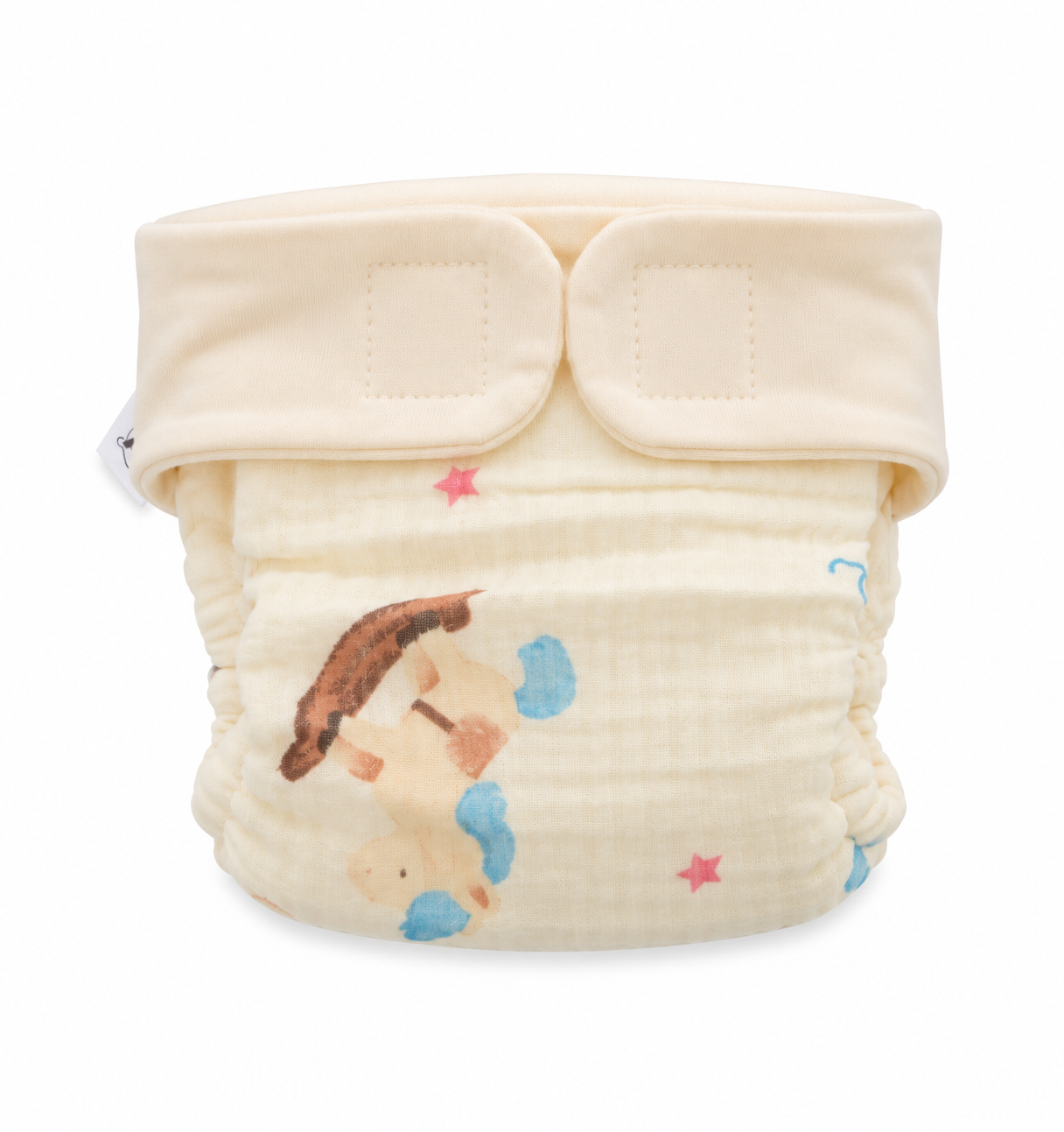 Muslin No lekage Velcro Diaper M (6-12)m- Horse Rideon