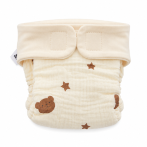 Muslin No lekage Velcro Diaper M (6-12)m- Panda & Stars